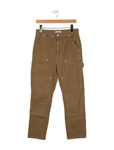 Pre-owned Renggli High-rise Straight Leg Jeans In Brown