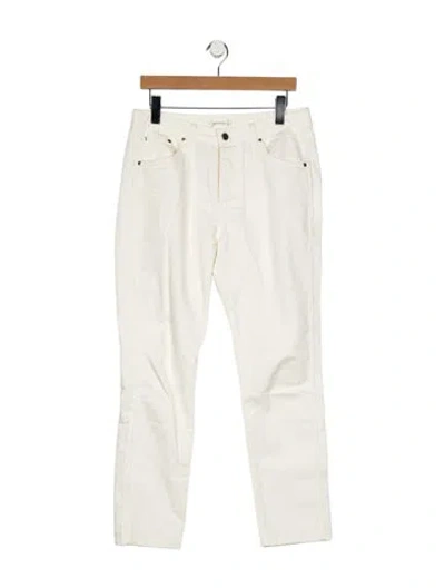Pre-owned Renggli High-rise Straight Leg Jeans In White