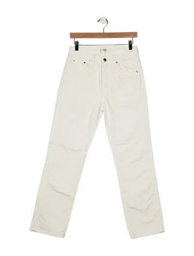 Pre-owned Renggli High-rise Straight Leg Jeans In White
