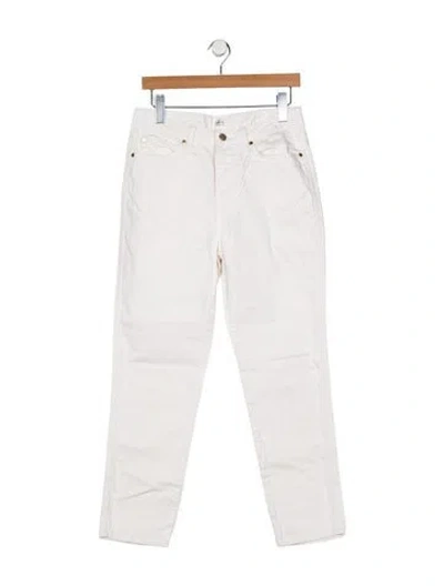 Pre-owned Renggli High-rise Straight Leg Jeans In White