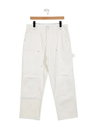 Pre-owned Renggli High-rise Wide Leg Jeans In White