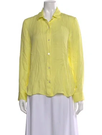 Pre-owned Renggli Long Sleeve Blouse In Green
