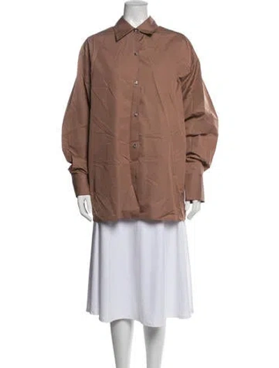 Pre-owned Renggli Long Sleeve Button-up Top In Pink