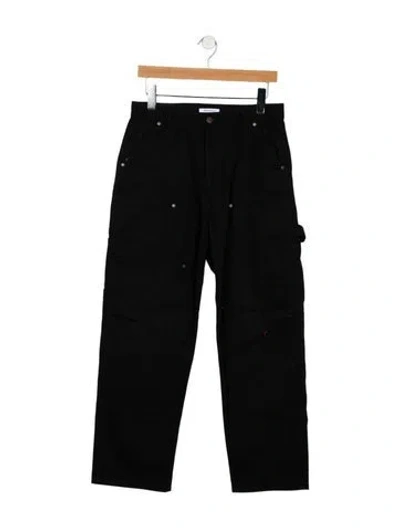 Pre-owned Renggli Mid-rise Straight Leg Jeans In Black