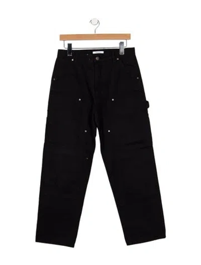 Pre-owned Renggli Mid-rise Straight Leg Jeans In Black