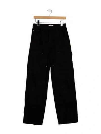 Pre-owned Renggli Mid-rise Straight Leg Jeans In Black