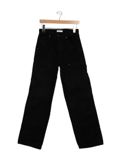 Pre-owned Renggli Mid-rise Straight Leg Jeans In Black