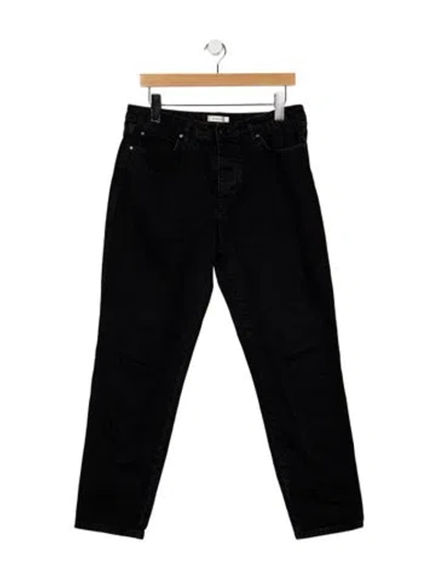 Pre-owned Renggli Mid-rise Straight Leg Jeans In Black