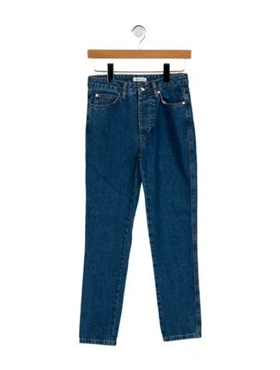 Pre-owned Renggli Mid-rise Straight Leg Jeans In Blue