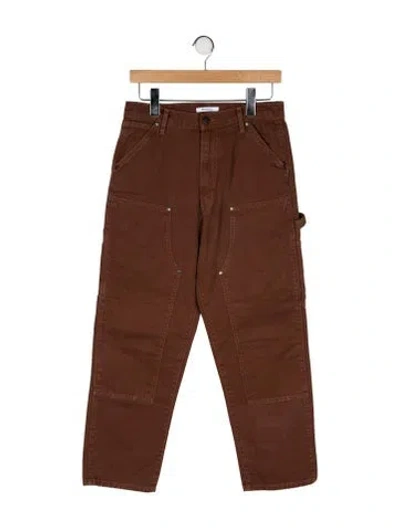 Pre-owned Renggli Mid-rise Straight Leg Jeans In Brown