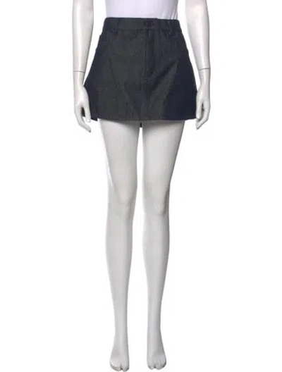 Pre-owned Renggli Mini Skirt In Blue
