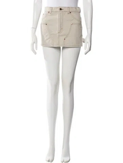 Pre-owned Renggli Mini Skirt In Neutral