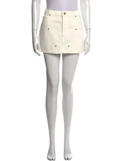 Pre-owned Renggli Mini Skirt In White