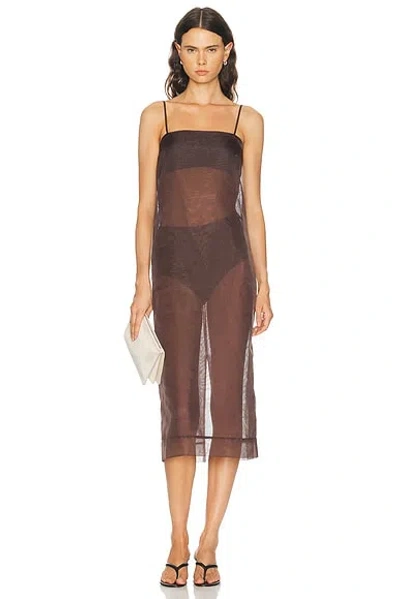 Renggli Organza Cami Dress In Brown