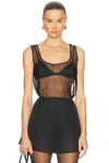 Renggli Organza Tank In Noir