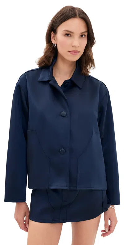 Renggli Satin Jacket Midnight In Blue