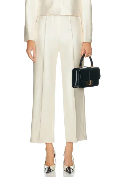 Renggli Satin Pintuck Pant In Cream