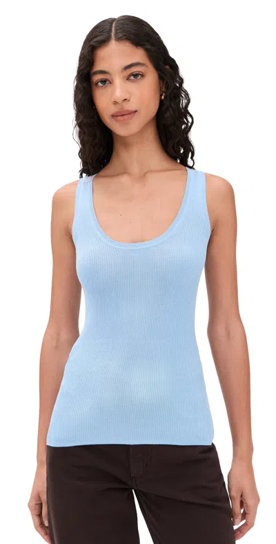 Renggli Scoop Neck Rib Tank Azure