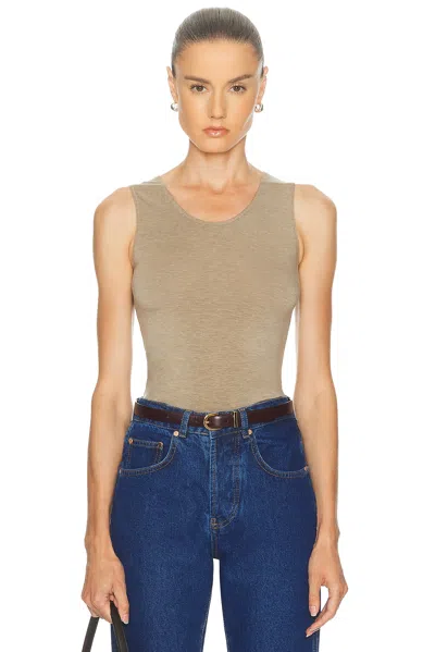 Renggli Scoop Neck Tank In Brown
