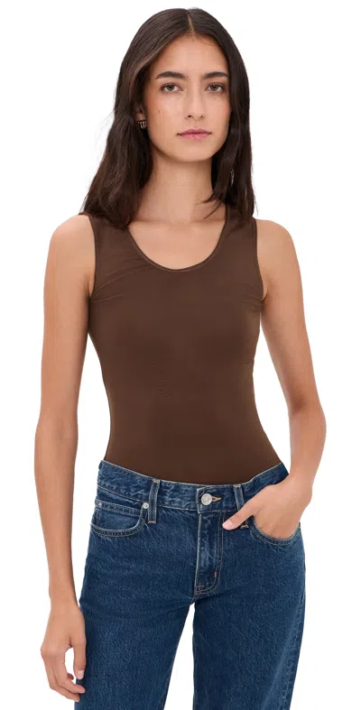 Renggli Scoop Neck Tank Chocolate In Brown