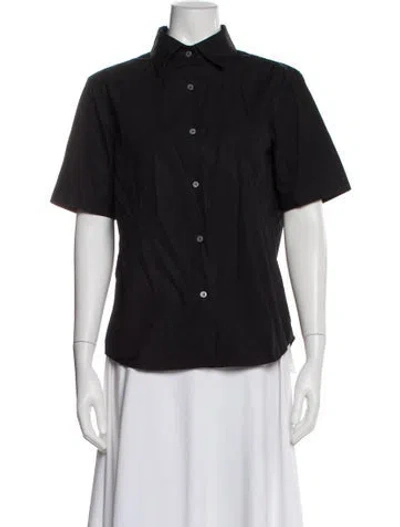 Pre-owned Renggli Short Sleeve Button-up Top In Gray