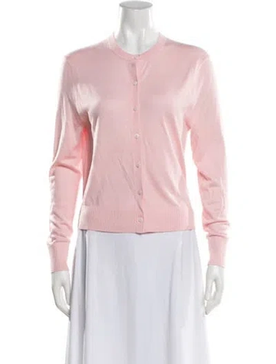 Pre-owned Renggli Silk Crew Neck Sweater In Pink
