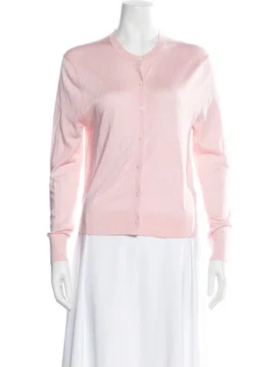 Pre-owned Renggli Silk Crew Neck Sweater In Pink