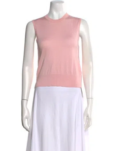 Pre-owned Renggli Silk Crew Neck Sweater In Pink