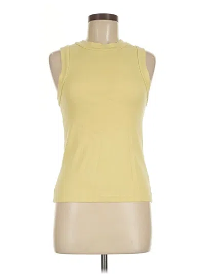 Pre-owned Renggli Sleeveless Top Yellow Halter Neckline Tops