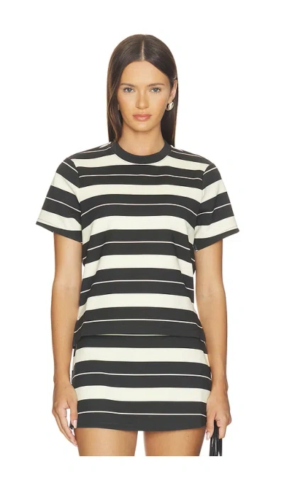 Renggli Stripe Slit Tee In Multi