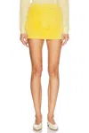 Renggli Velvet Mini Skirt In Lemon