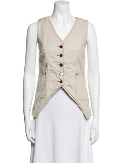 Pre-owned Renggli Vest In Neutral