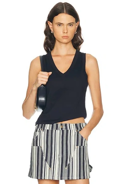 Renggli V-neck Tank Top In Blue