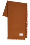 Renggli Wool Twill Scarf In Orange
