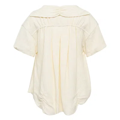 Renli Su Balloon Fit With Bow Top In Neutral