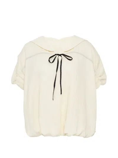 Renli Su Bow-detail Balloon Blouse In White
