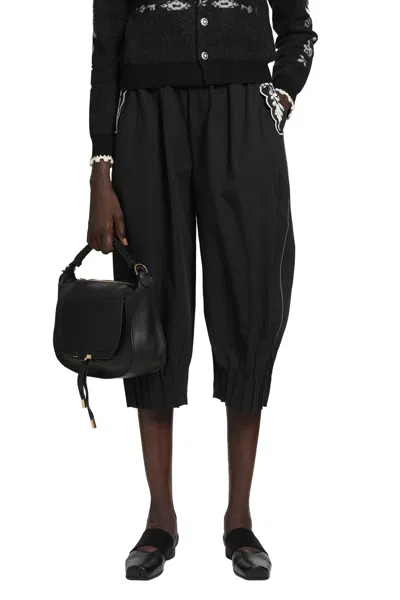 Renli Su Cropped Barrell Trousers In Black