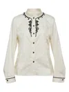 Renli Su Detail-embroidery Button Shirt In Neutral