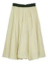 Renli Su Elastic-waistband Gathered Skirt In Neutral