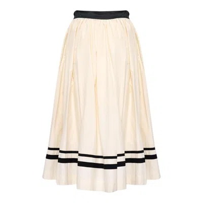 Renli Su Linen Cropped Skirt In Neutral