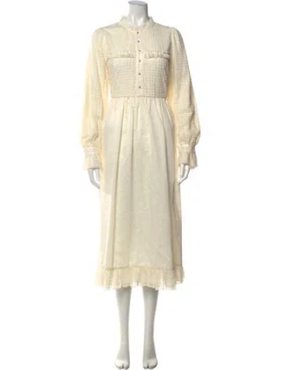 Pre-owned Renli Su Long Dress W/ Tags In Neutrals
