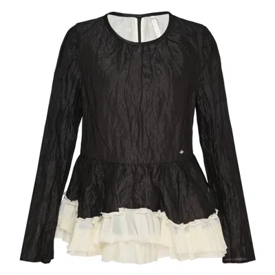 Renli Su Long Sleeve Peplum Blouse
