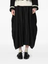 Renli Su Pleated Panelled Skirt In Black