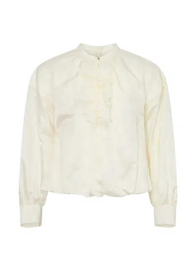 Renli Su Ruffled Long-sleeve Blouse In Neutral