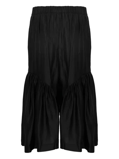 Renli Su Ruffled Trousers In Black