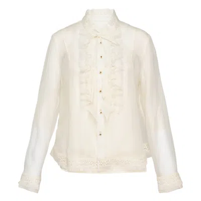 Renli Su Silk Sheer Long Sleeve Shirt