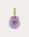 Renna Women's Amethyst Dream Shell Pendant In Yellow Gold/purple