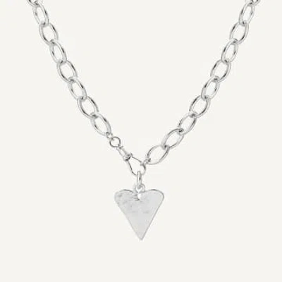 Renné Jewellery Plink Chain & Maxi Heart In White