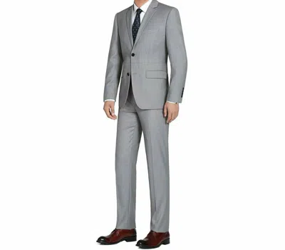 Pre-owned Renoir Men  Suit Super 140 Soft Wool 2button Side Vent Classic Fit 508 Light Gray
