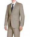 Renoir Single Breasted Notch Lapel Suit Coat - Slim Fit In Light Brown In White